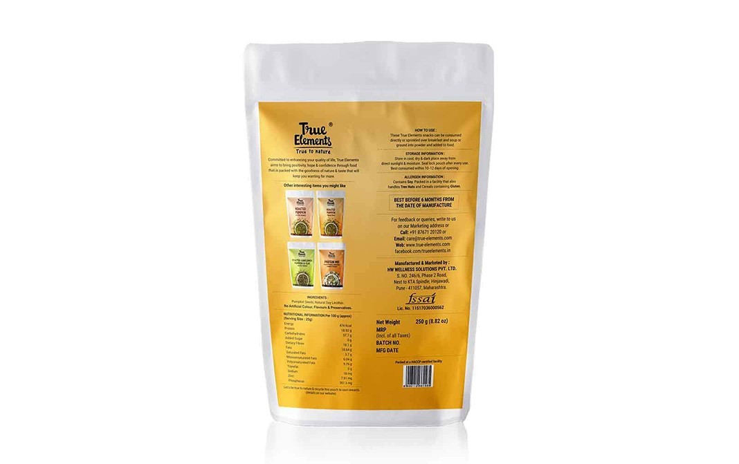 True Elements Roasted Pumpkin    Pack  250 grams